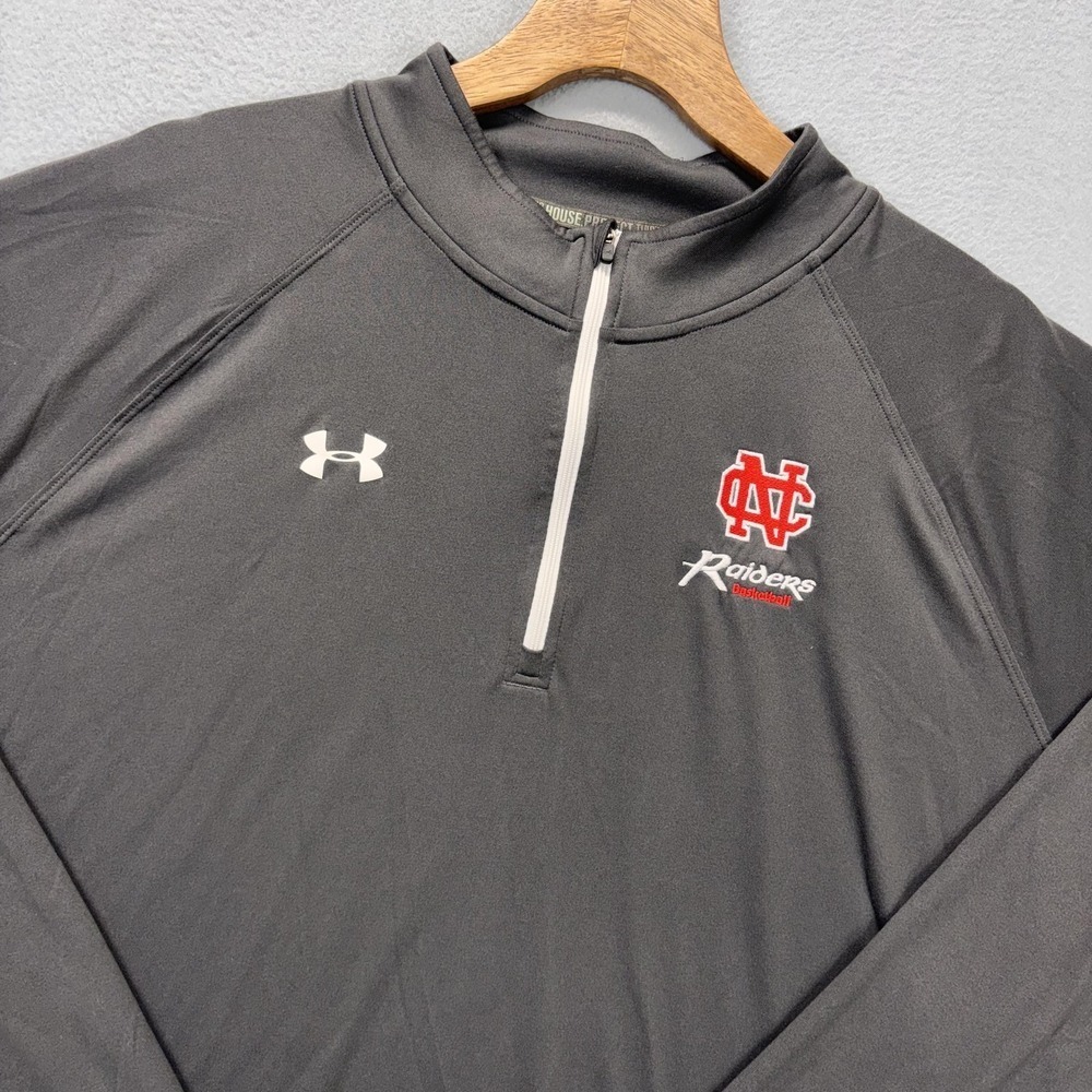 NC Raiders Basketball Pullover Mens 3XL Under Armour Quarter Zip‎ Long Sleeve